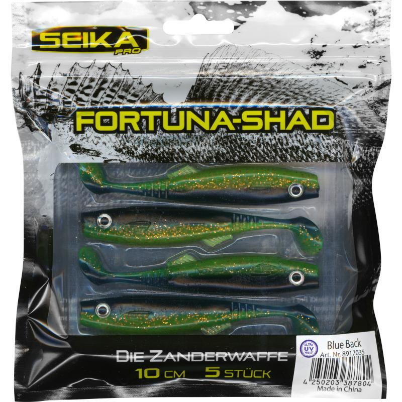 Seika Pro Gummifisch Fortuna Shad 10 cm Blue Back