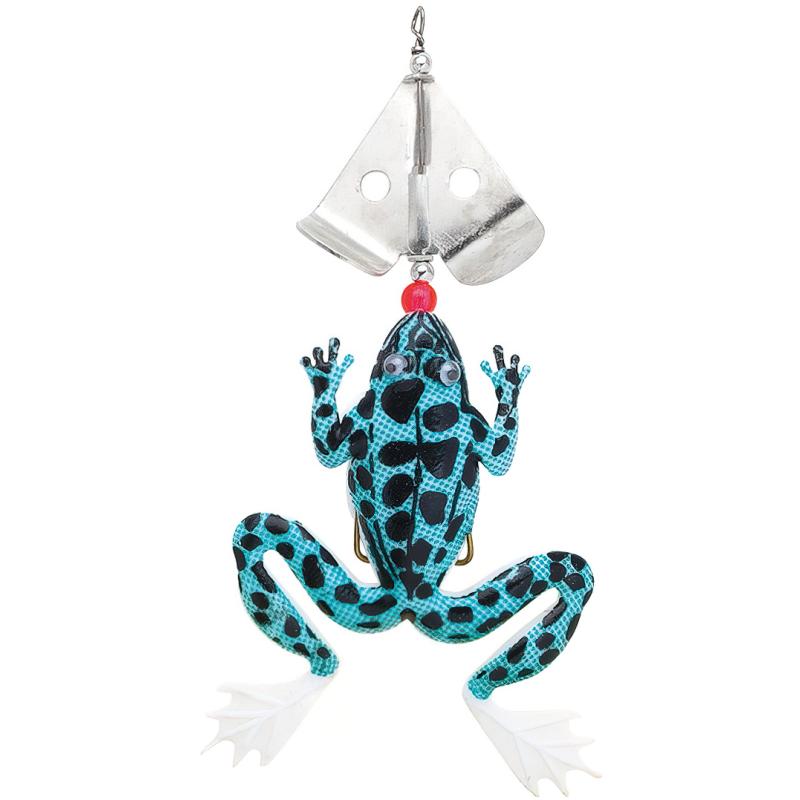 FLADEN Frosch mit Spinnerblatt 13cm 15g wei&szlig;/schwarz