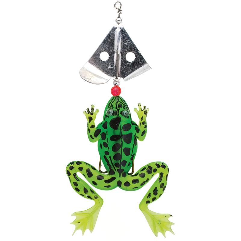 FLADEN Frosch mit Spinnerblatt 18cm 25g Gr&uuml;n/schwarz