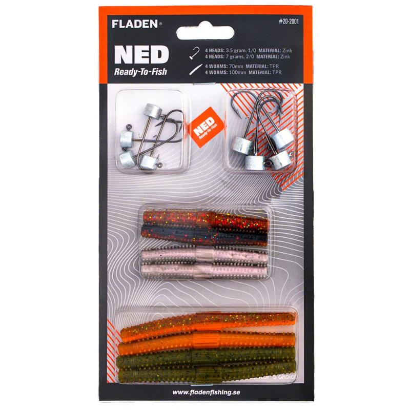 Produktbild Fladen NED ready to 8 heads 8 worms