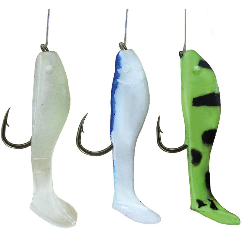 JENZI Barsch-Hegene Fishli's mit der Gummifische #6 Typ 2
