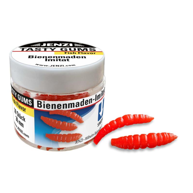 Jenzi Bienenmaden-Imitat, 3 cm, Rot, Fish-Fl