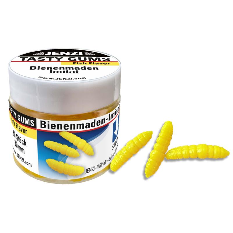 Jenzi Bienenmaden-Imitat, 3 cm, gelb, Fish-Fl