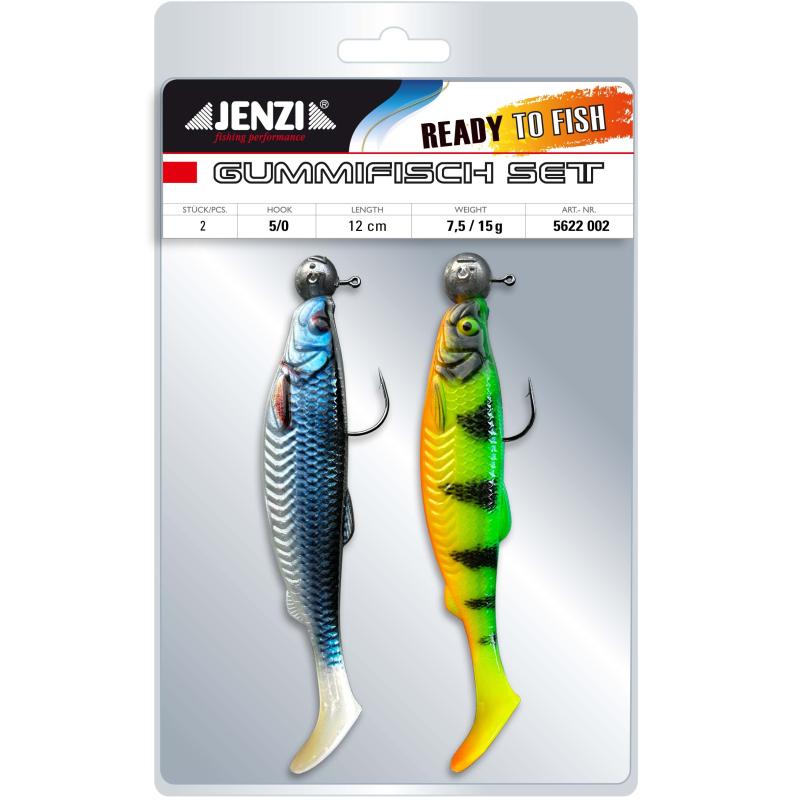 Produktbild Jenzi Gum.FishSet 2St 12cm 7,5+15gBlue FirTig