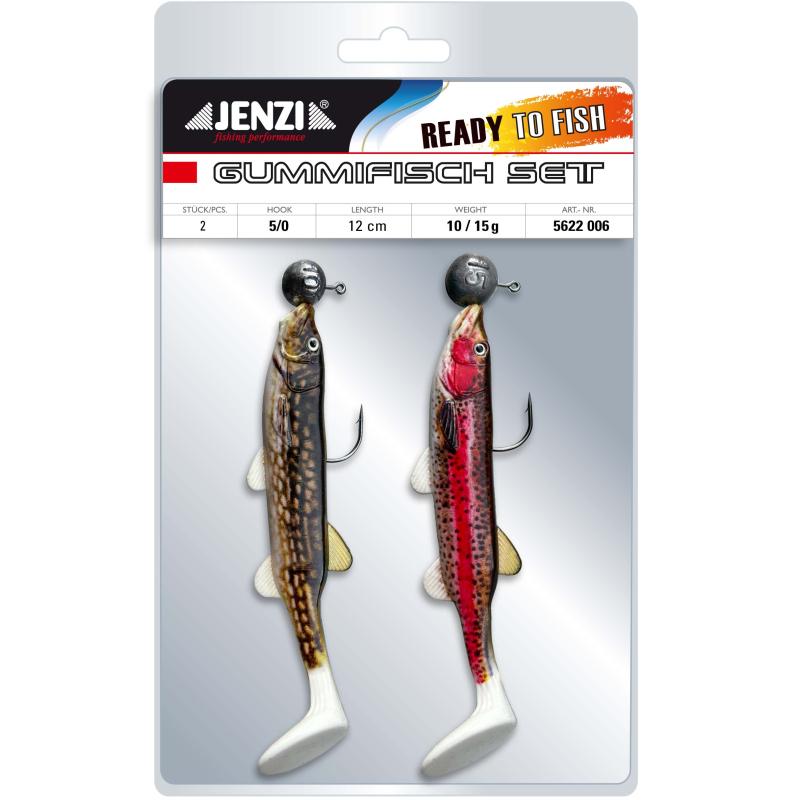 Produktbild Jenzi Gum.FishSet 2St 12cm 10+15g Pike Trout