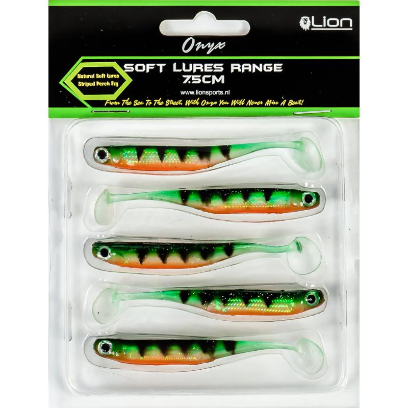 Lion Sports Onyx Natural 7.5 cm Soft Lure Striped Perch Fry