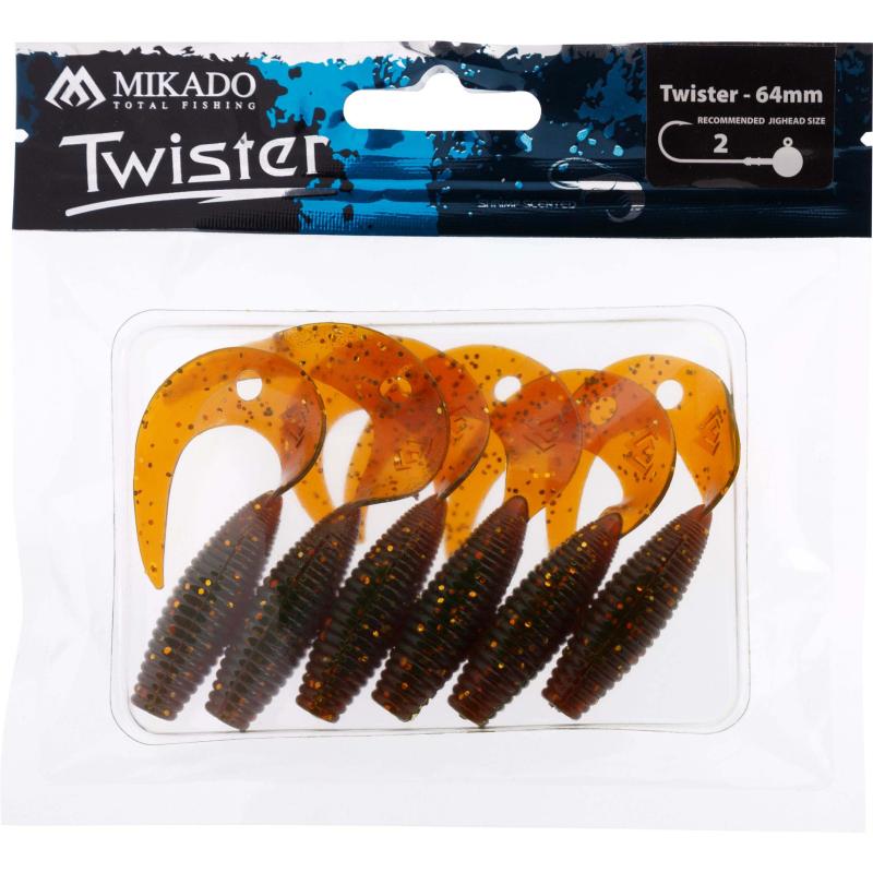 Mikado Twister 64mm/ Motoroil Gold .