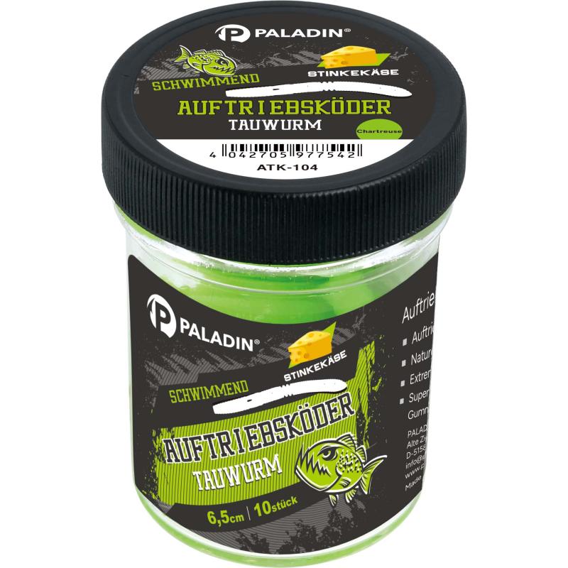 Paladin Auftriebsk&ouml;der Tauwurm 10 St&uuml;ck 6,5 cm chatreuse Aroma: K&auml;se