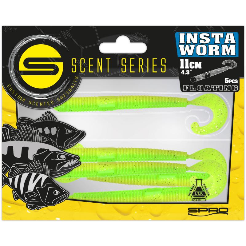 Spro Insta Worm Softlure Lemon Lime 11cm