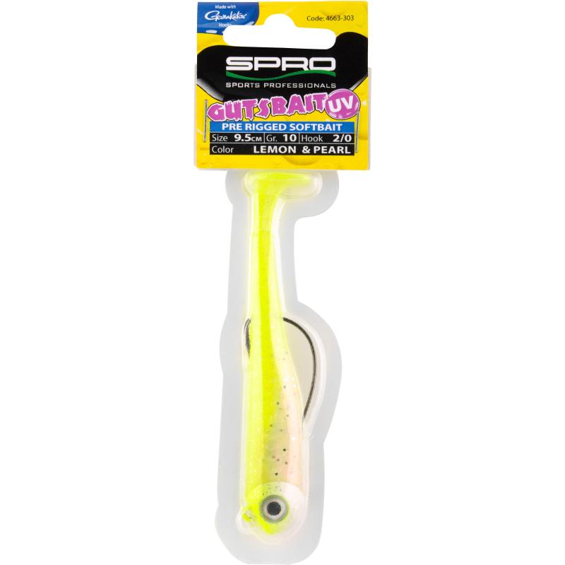 Spro Gutsbait Uv Lemon&Pearl 9.5cm 10g #2/0