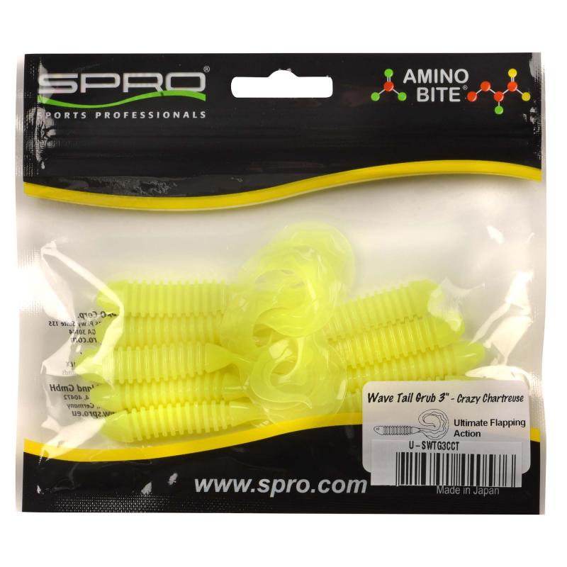 Spro Wave Tail Grub 3" Crazy Chart