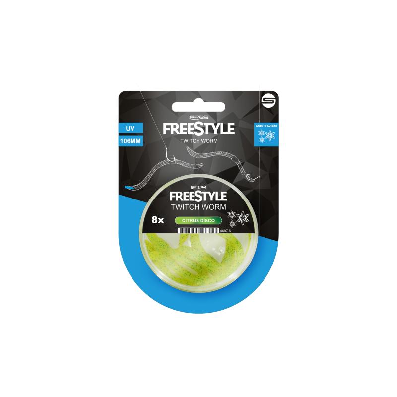 Spro Freestyle Twitch Worm Citrus Disco