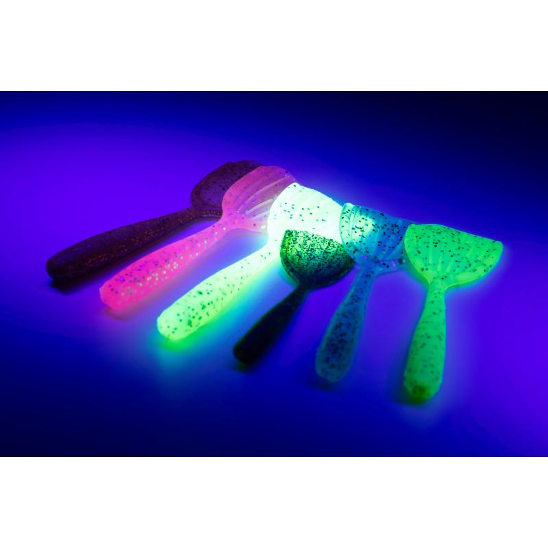 Fox Rage Creature Shovel Shad 7cm/2.75" Salt & Pepper Uv X 8Pcs
