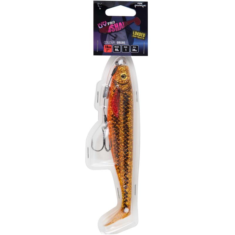 FOX RAGE Pro Shad Loaded 14cm/5.5" UV Goldie