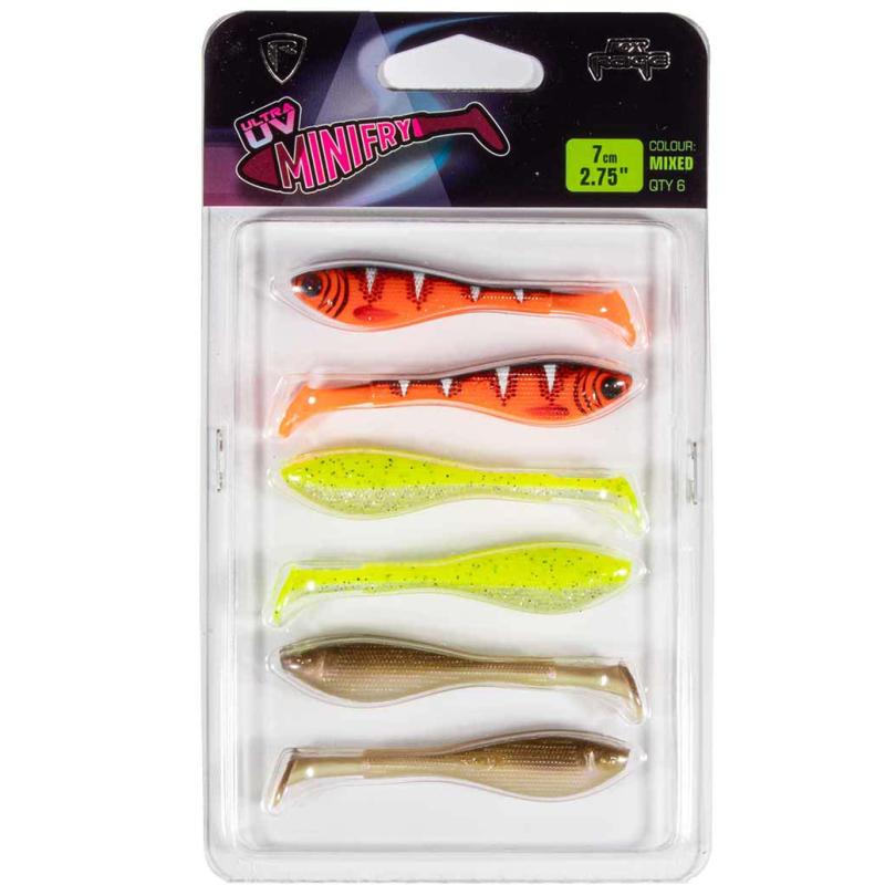 Fox Rage UV Micro Mini Fry 7cm/2.75" mixed x 6pcs