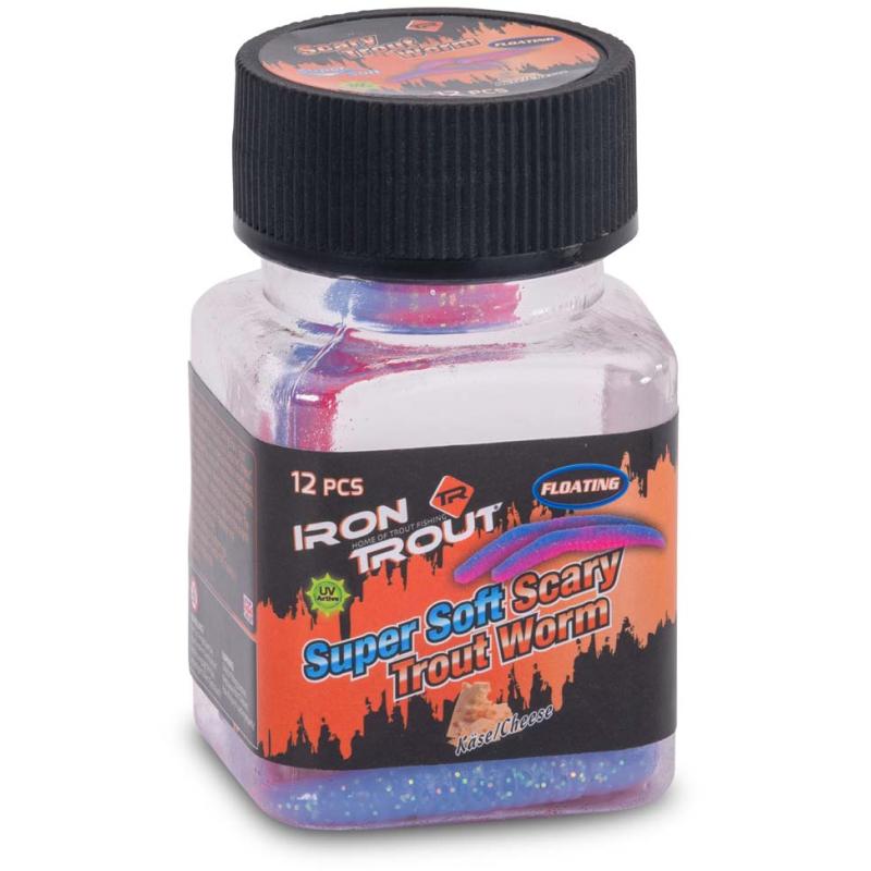 IRON TROUT Super Soft Scary Trout Worm K&auml;se-Cheese 50mm BL