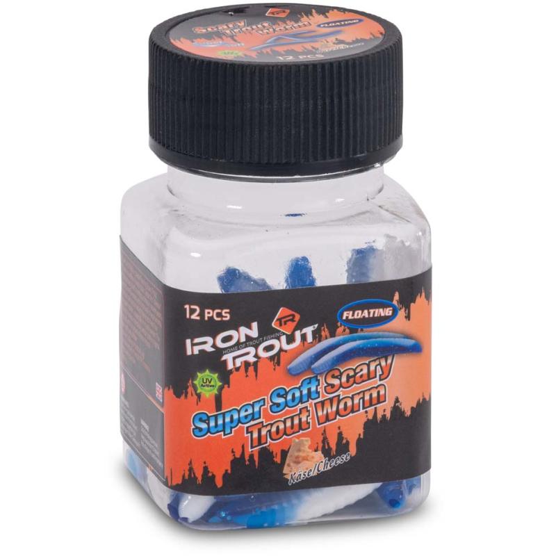 IRON TROUT Super Soft Scary Trout Worm K&auml;se-Cheese 50mm MC
