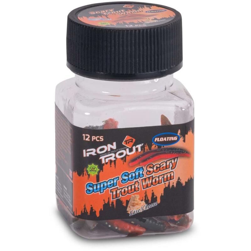 IRON TROUT Super Soft Scary Trout Worm K&auml;se-Cheese 50mm BM