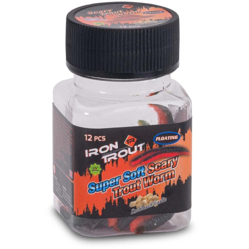 IRON TROUT Super Soft Scary Trout Worm Knoblauch/Garlic  50mm PL