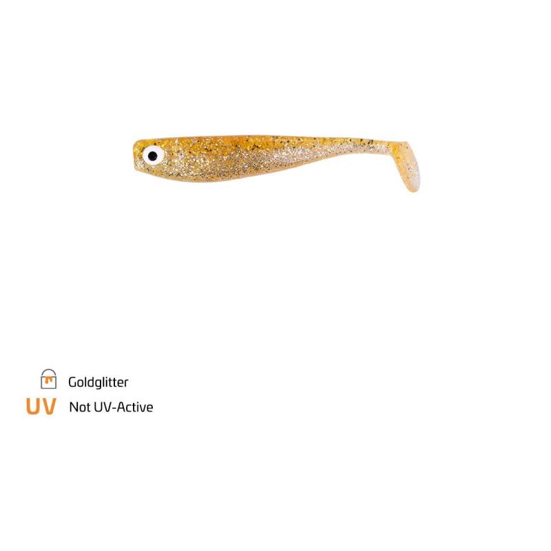 Zeck ZANDER Gummi 9cm Goldglitter 3 pcs