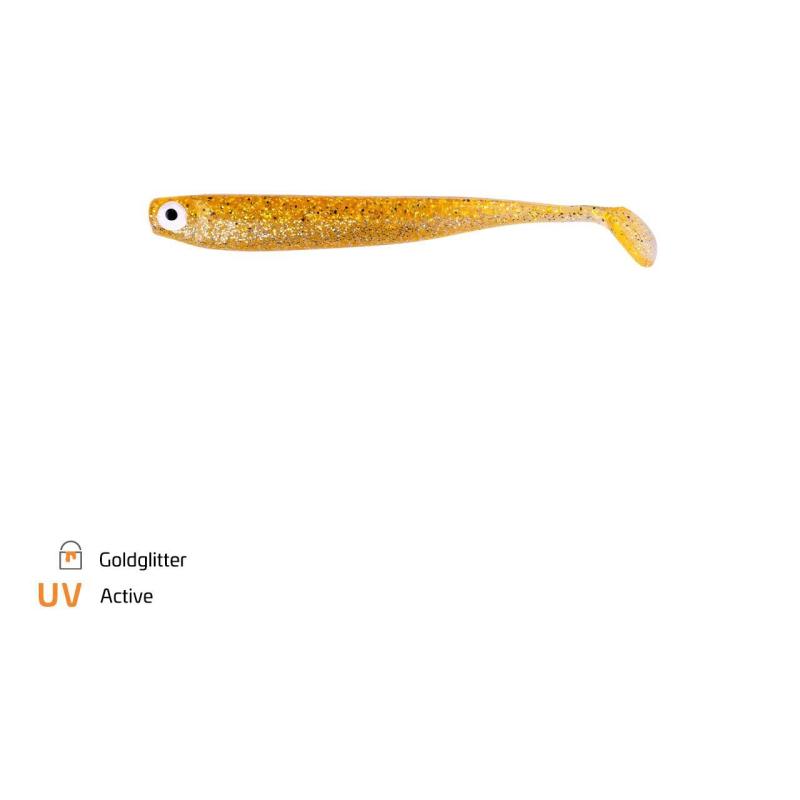 Zeck ZANDER Gummi 12cm Goldglitter 3 pcs