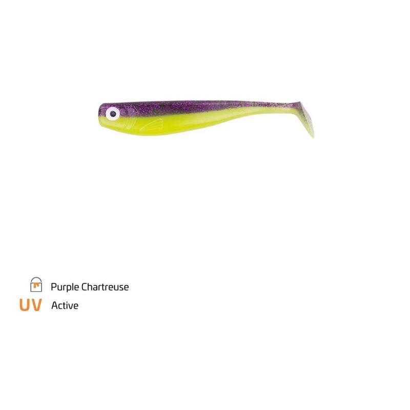 Zeck ZANDER Gummi 9cm Purple Chartreuse 3 pcs