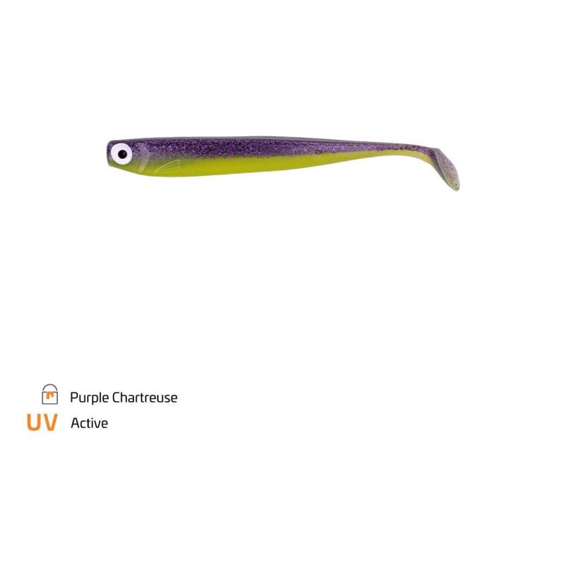 Zeck ZANDER Gummi 12cm Purple Chartreuse 3 pcs
