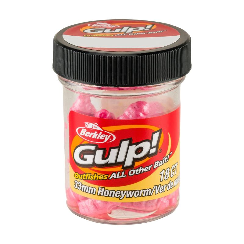 Berkley Gulp!&reg; Honey Worm 33mm Bubblegum