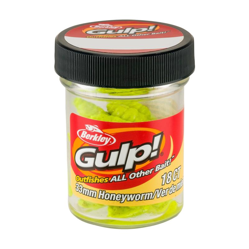 Berkley Gulp!&reg; Honey Worm 33mm Chartreuse