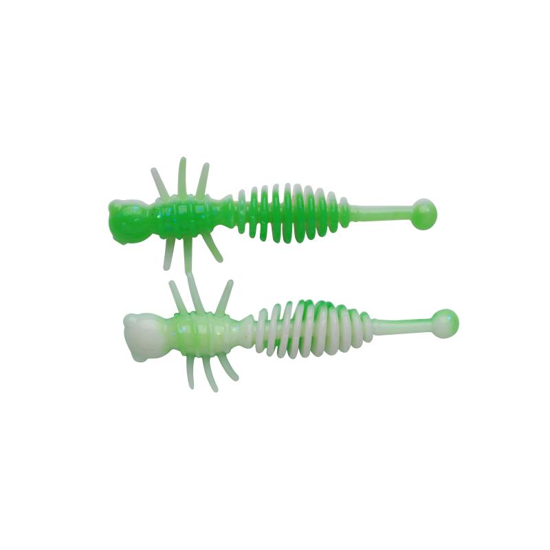 Berkley Powerbait&reg; Power&reg; Larvae 55mm Spring Green/White