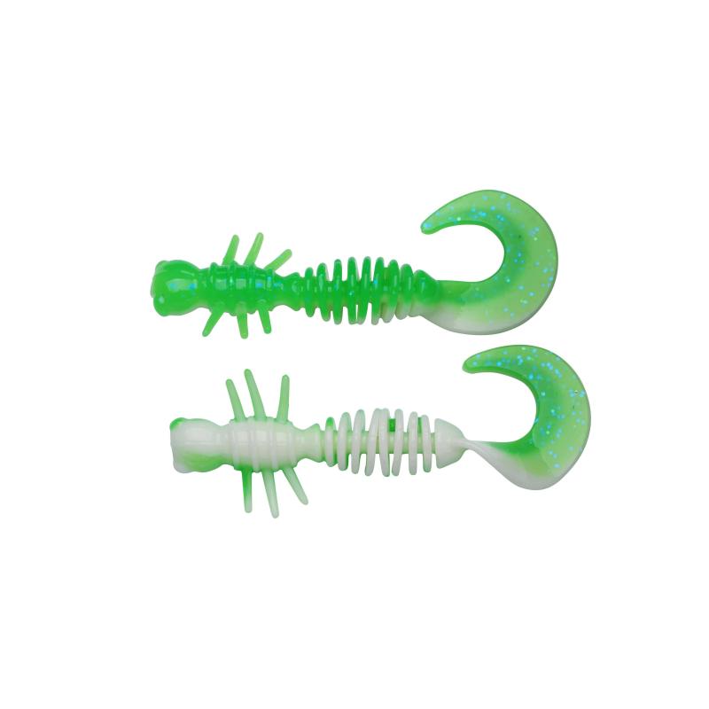 Berkley Powerbait&reg; Power&reg; Curly 55mm Spring Green/White