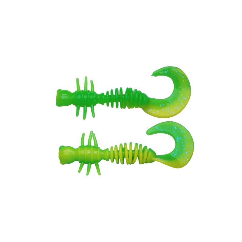 Berkley Powerbait&reg; Power&reg; Curly 55mm Spring Green/Sunshine Yellow