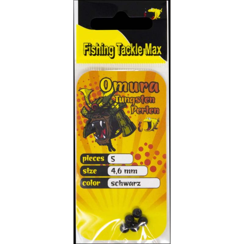 Omura Tungsten Perle Omura rundes Loch &Oslash; 4,6mm schwarz