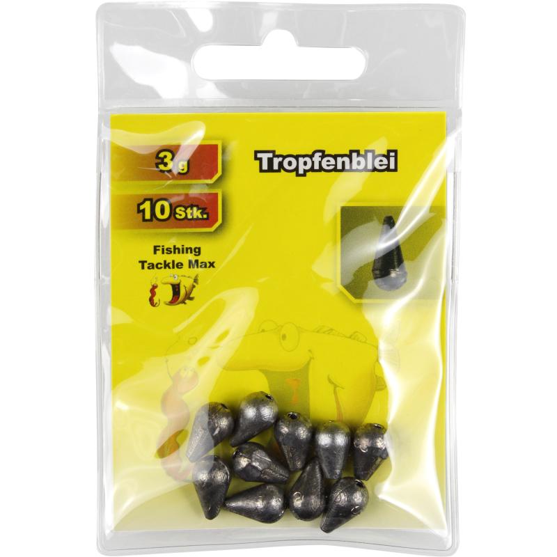 Fishing Tackle Max Tropfenblei 3,00 g Inh. 10 Stk.