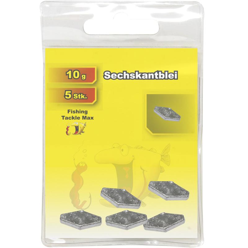 Fishing Tackle Max Sechskantblei 10 g Inh. 5 Stk.