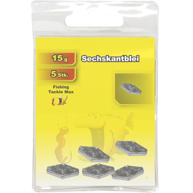 Fishing Tackle Max Sechskantblei 15 g Inh. 5 Stk.