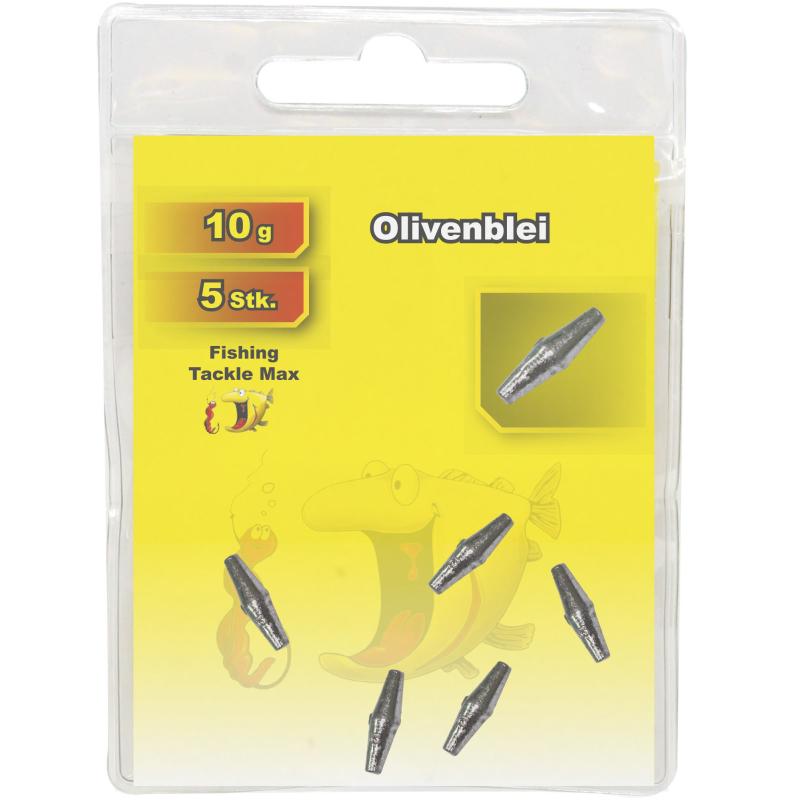 Fishing Tackle Max Olivenblei 10 g Inh. 5 Stk.