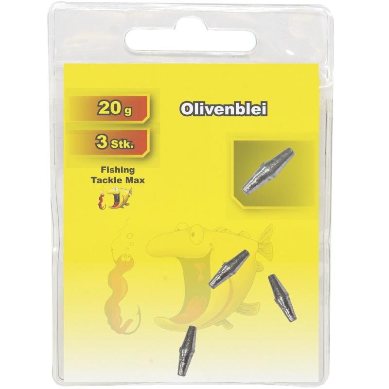 Fishing Tackle Max Olivenblei 20 g Inh. 3 Stk.