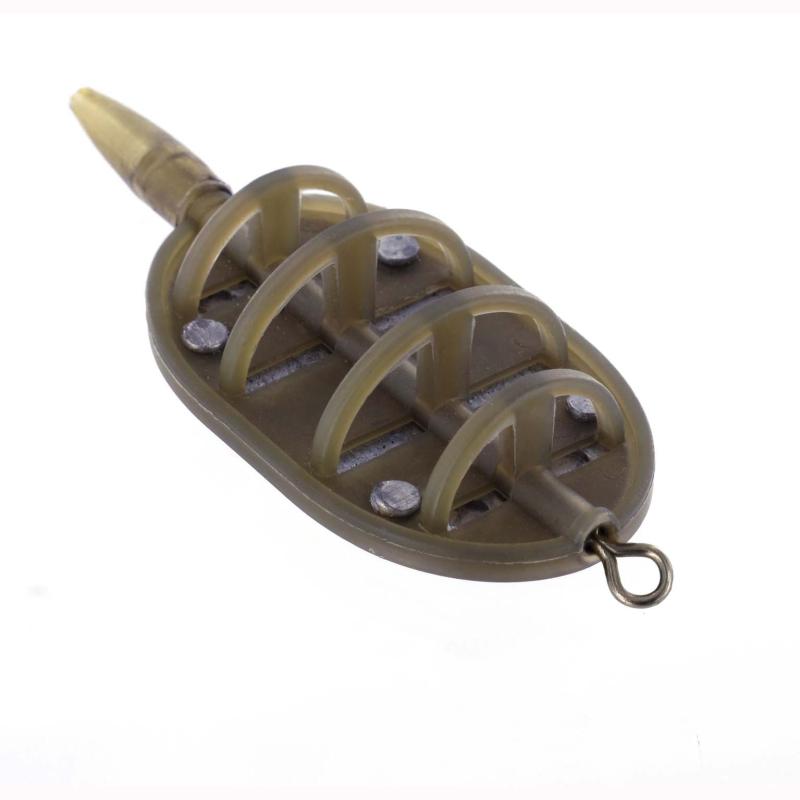Jenzi Method-Feeder, Flat-Feeder, gr&uuml;n Beschwerung auf der R&uuml;ckseite 40g