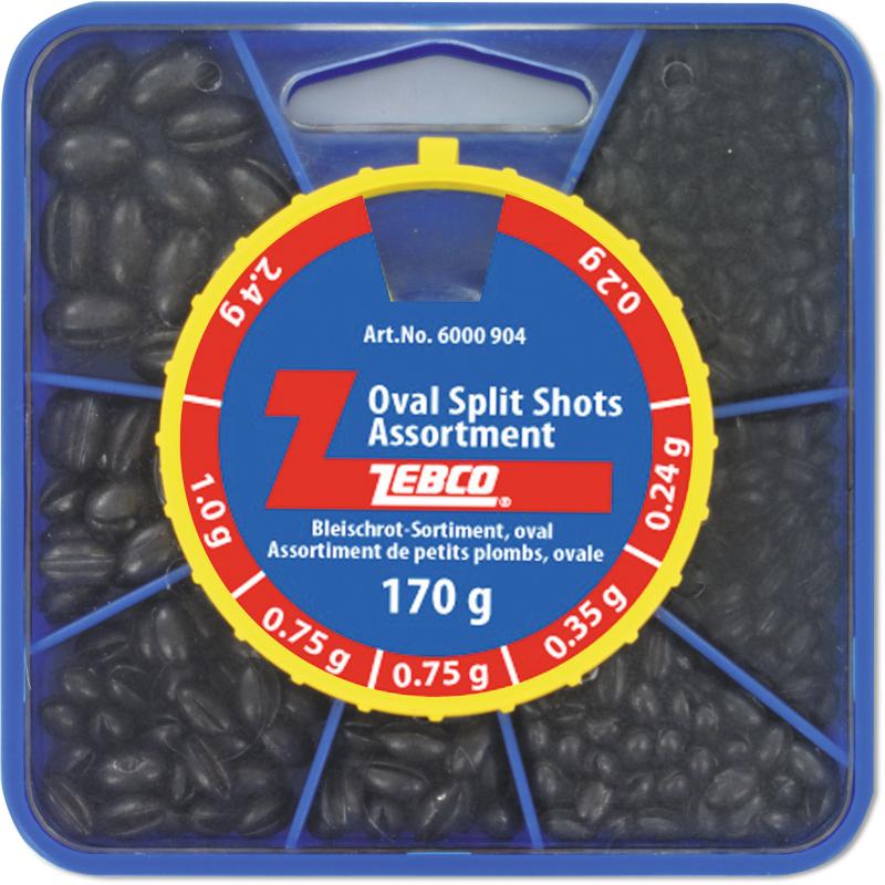 Zebco Bleischrot-Sortiment 170g, oval