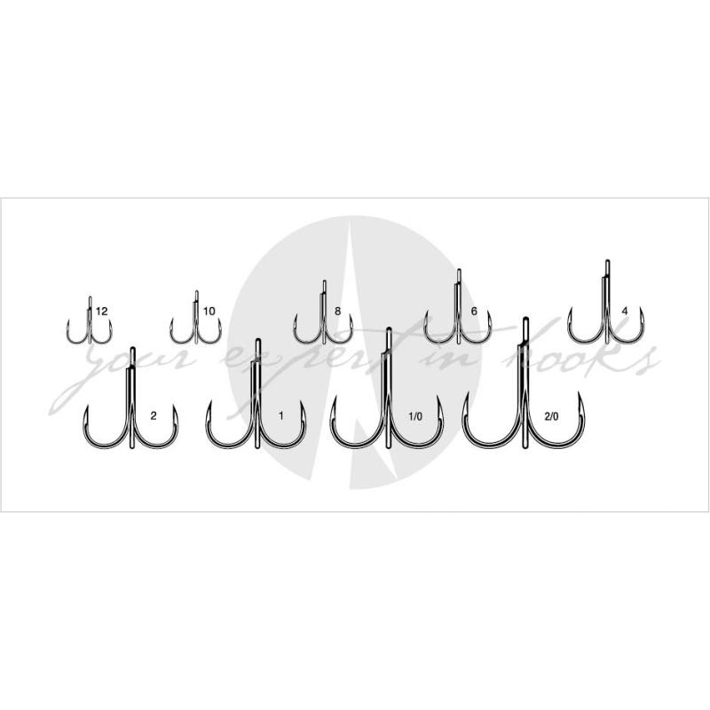 VMC Treble Hook Barbless 7547B Bn #10 5Stk.
