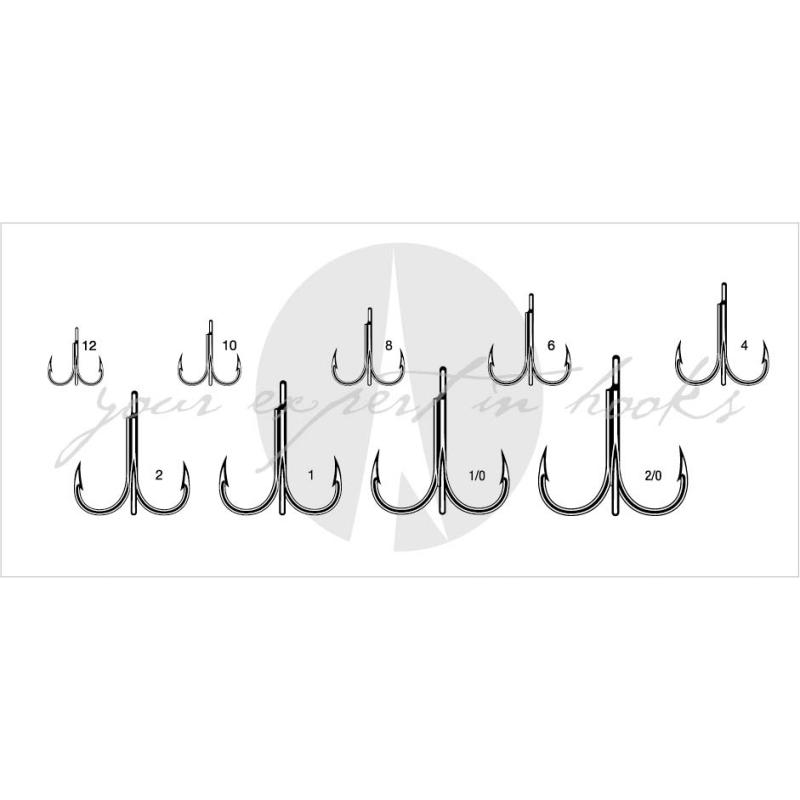 VMC Treble Hook 7547 Ti Verzinnt #6 5Stk.
