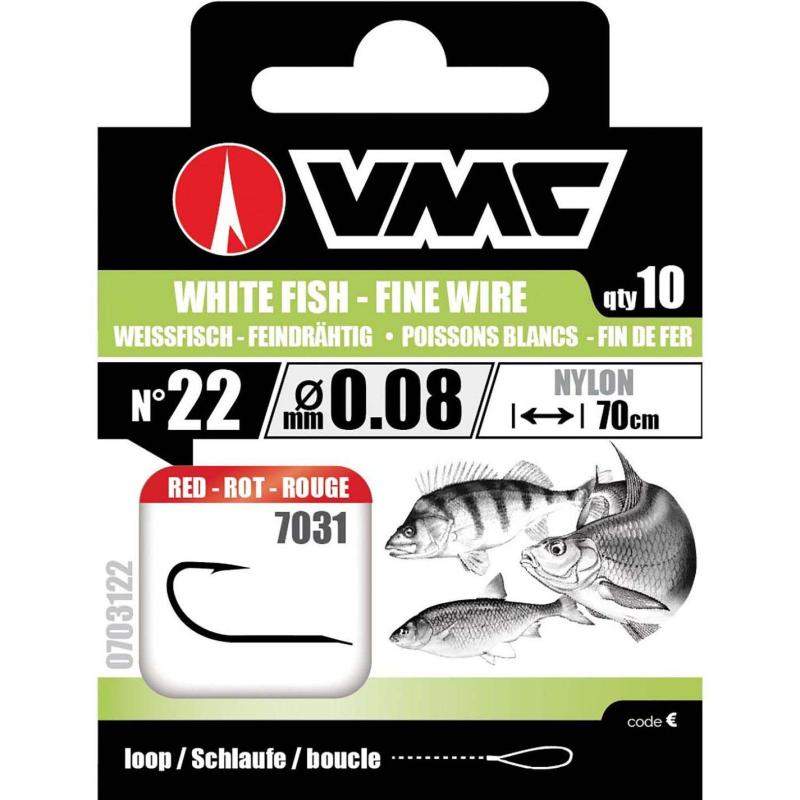 VMC Matchhaken rot 70cm Nylon 0.14 H10