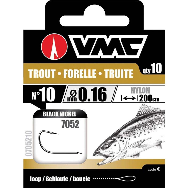 VMC Forellenhaken 7052Bn 200cm Nylon 0.16 H10