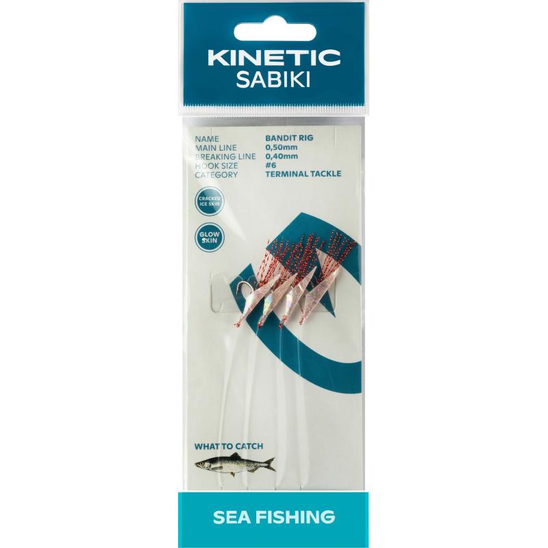 Kinetic Sabiki Bandit #6 Cracked Ice Skin/ Copper Flash