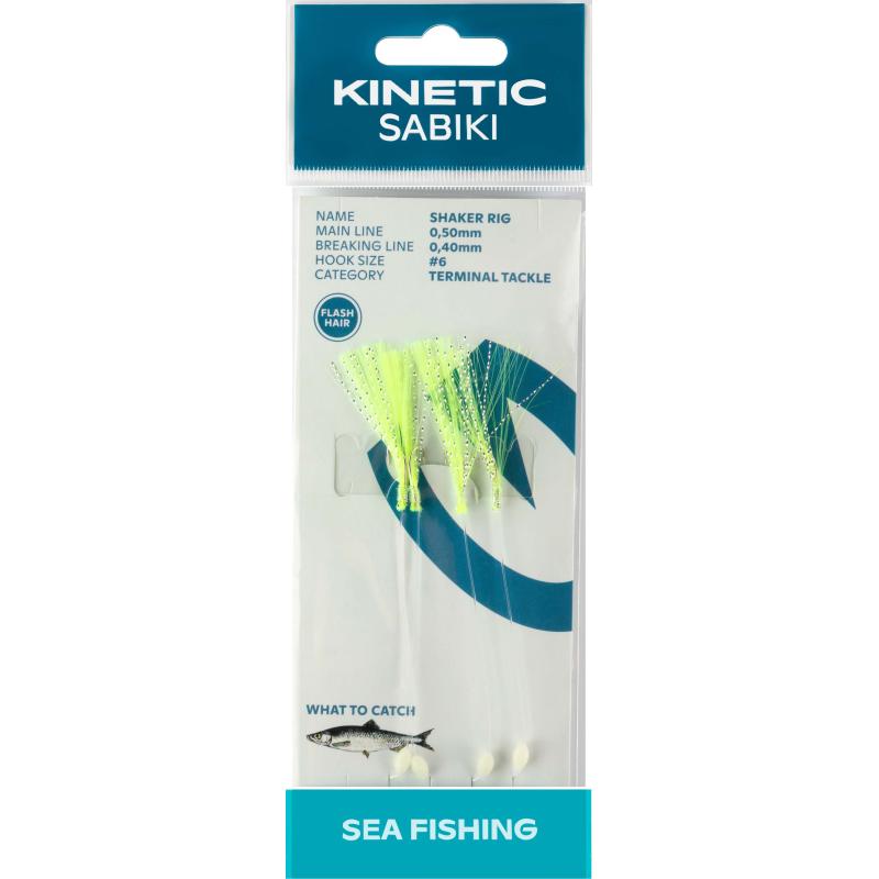 Kinetic Sabiki Shaker #6 Chartreuse Flashhair