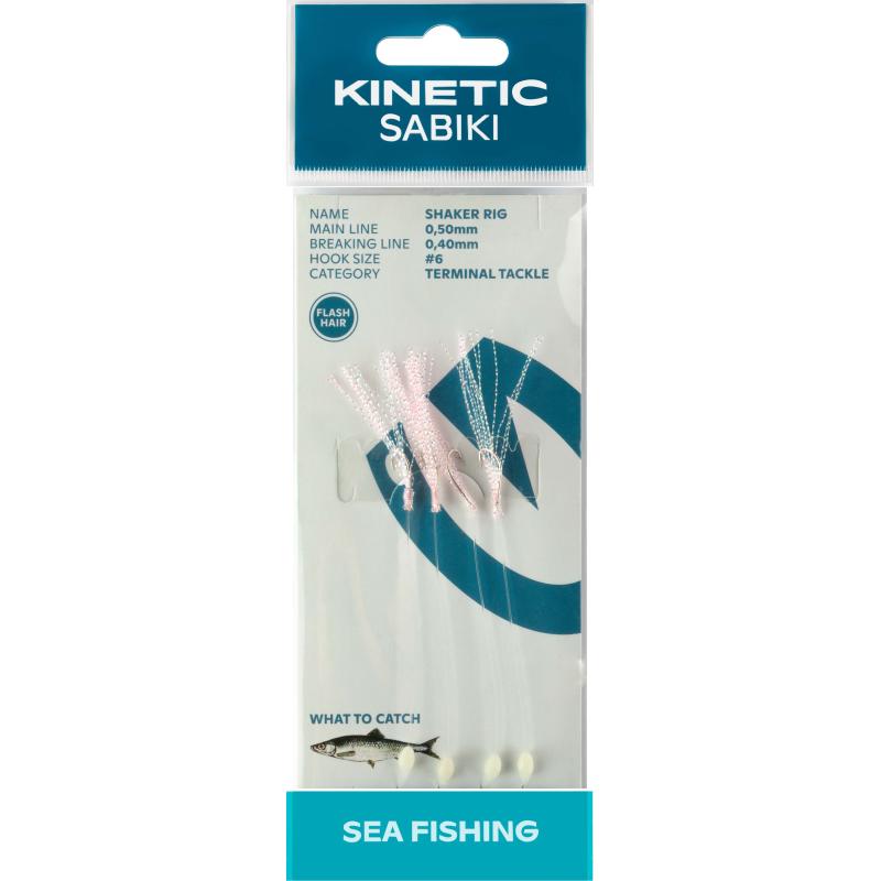 Kinetic Sabiki Shaker #6 Pink Flashhair