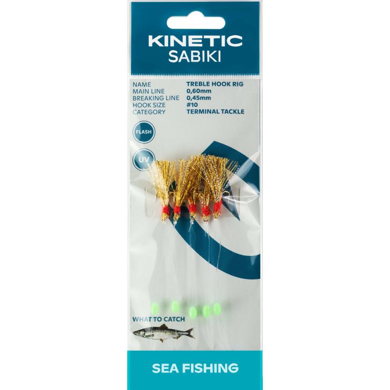 Kinetic Sabiki Treble Hook #10 Copper Flash