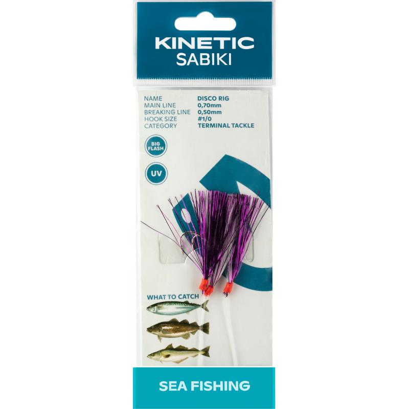Kinetic Sabiki Disco #1/0 Pink/White Flash