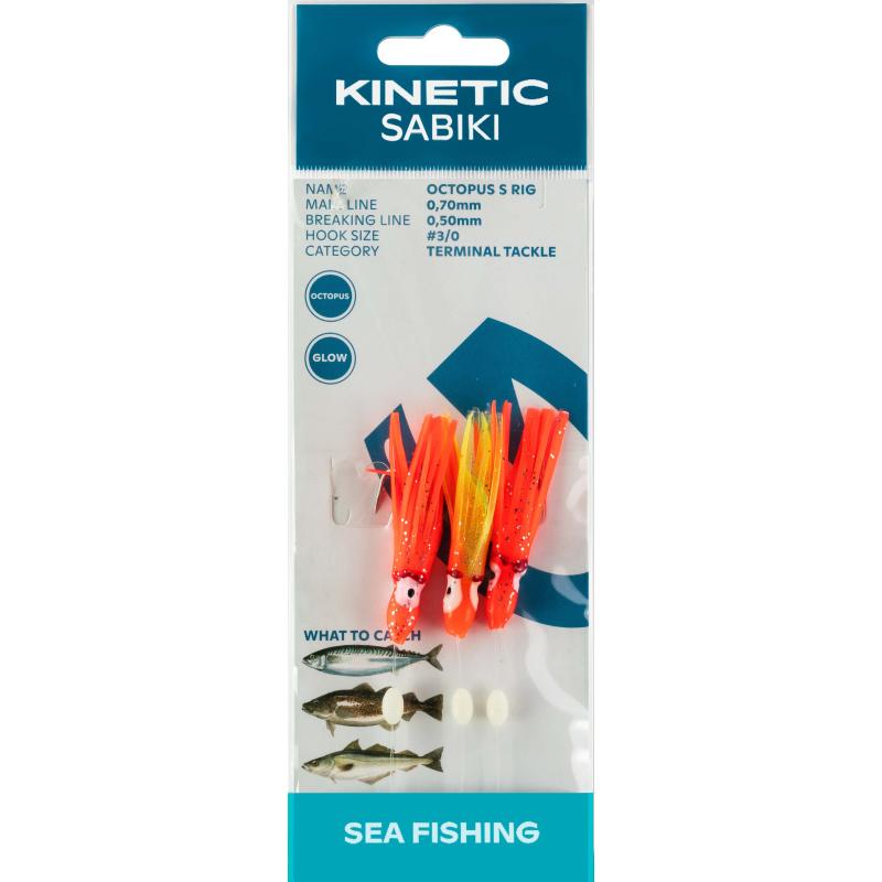 Kinetic Sabiki Octopus S #3/0 Red/Orange